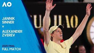 Jannik Sinner v Alexander Zverev Full Match | Australian Open 2025 Final