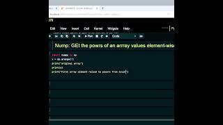 #python : Get the powers of an array element wise