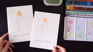 Christmas Cards Paint With Me + GIVEAWAY | Ep. 04