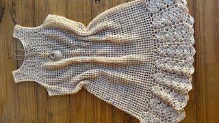 CROCHE CAMILLE DRESS EXPLAINED BY MEASUREMENTS