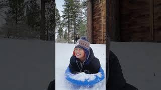 #bigbearlake #bigbearmountain #sledding #sleddingfun #sleddingbabies #snowfun #snow