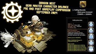 Gear Master Pre & Post Character Balancing Comparison Gameplay & Skill Details September 2024