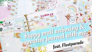 Happy Mail Unboxing with FleetParade/Creative Journal with me/6 ring binder