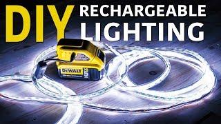 LED Light Strip Powered By Dewalt Battery