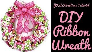 DIY Ribbon Wreath/How To Make a Ribbon Wreath/Ribbon Wreath Tutorial