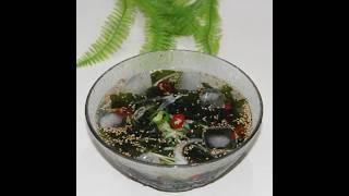 How to make a sweet, sour, and refreshing soup dish, seaweed and cucumber cold soup