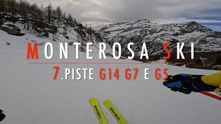 4K  MONTEROSA SKI  7. Piste G14 G7 e G5 (rosse)  Day 3  7.2.2024