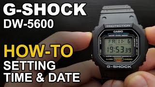 Gshock DW-5600 - Setting time and date tutorial