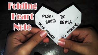 How To Create A Folding Heart Note