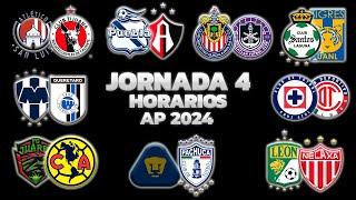 HORARIOS, CANALES Y FECHAS DONDE VER LA JORNADA 4 | LIGA MX APERTURA 2024