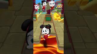 Talking Hank Gold Run Funny Falls on Lava  Tom Gold Run #funny #fails #talkingtom #foryou #5