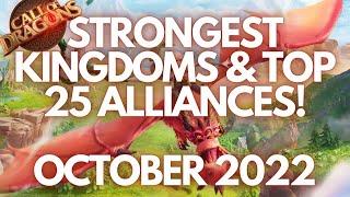 Call of Dragons | Strongest Kingdoms & Top 25 Strongest Alliances in the Game! [October 2022]