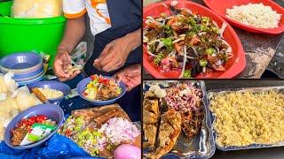 Best Garba and Attieke in Palmeraie - Street food in Côte d’Ivoire  - Ivory Coast  Ep41