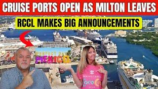 CRUISING UPDATES after HURRICANE MILTON | BIG NEWS from Royal Caribbean