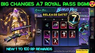 BGMI NEW ROYALE PASS  A7 / A7 ROYAL PASS 1 TO 100 RP REWARDS / NEW RP KAB AAYEGA / NEW MUMMY X SUIT