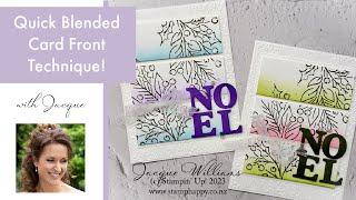 Quick Blended Card Front Technique!  Make a card with Only White as the Card Stock!