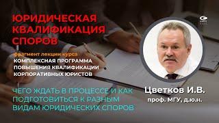 Цветков И.В., д.ю.н. Юридическая квалификация споров