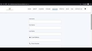 How to Register an Account on Anziano Consultants Online learning Portal