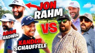 WORLD'S BEST GOLFERS CHALLENGED US TO A MATCH! (Jon Rahm, Xander Schauffele, Adam Hadwin)