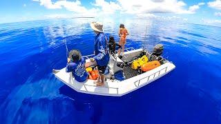 Underwater Hunting For Food In Deep Remote Ocean