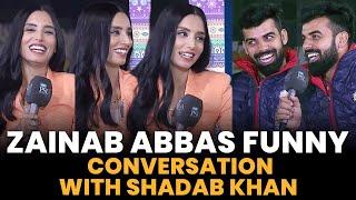 Zainab Abbas Funny Conversation with Shadab Khan | HBL PSL 8 | MI2A