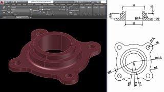 AutoCAD Mechanical Modeling and Visualization - PART1 | Create a Coupling Using AutoCAD