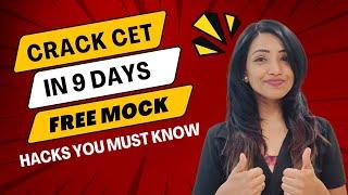 TIPS TO CRACK CET 2024 BMS BBA BCA IN 9 DAYS |FREE MOCK PAPER| INSIDER HACKS YOU MUST KNOW