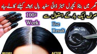 Homemade Natural Black Instant Hair Dye Just 2 Ingredients| Sirf 2 Chizon se Natural Black Hair Dye