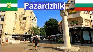 Bulgaria, Pazardzhik walking tour in city center 2024 [4K]