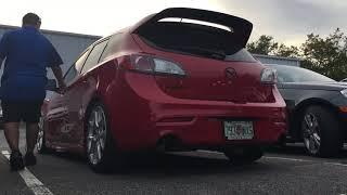 2010 Mazdaspeed 3 catless downpipe with no resonators and Ultimate Racing axleback