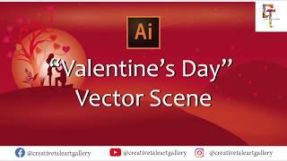 Valentine's day special vector scene Adobe illustrator ||