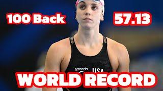 Regan Smith WORLD RECORD100 Backstroke US Olympic trials 2024-57.13