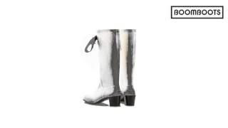 Shoescondom.ru - Wellies White Black High Heel Boomboots