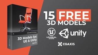 FREE 15 Unity 3D Models + 15 Unreal 3D Models Download on CGAxis