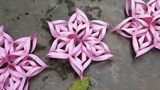 DIY 3D Paper Snowflakes Making Tutorial #1- Lana Paper Flowers