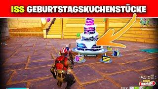 Iss Geburtstagskuchenstücke Fortnite Geburtstags Aufgabe