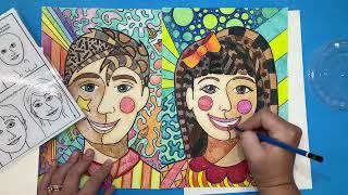 Romero Britto Day 1 Drawing