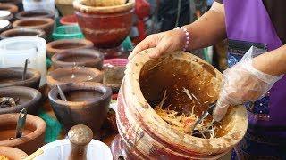 泰國街頭美食 傳統涼拌木瓜絲 臭魚海鮮 / Shredded papaya Thailand Street Food