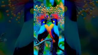 Beautiful colorful birds creative ai #ai #birds #nature #animals #shorts