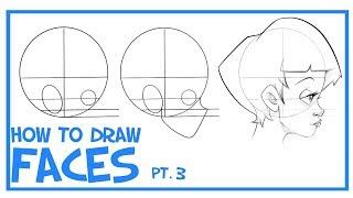 How To Draw Faces- Side View: CARTOONING 101 #3