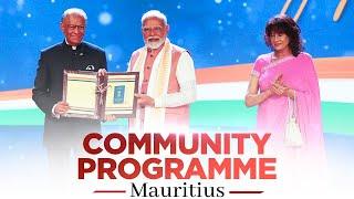 LIVE: PM Modi attends community programme in Mauritius