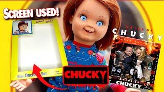 SCREEN USED CHILD'S PLAY 1988 GOOD GUYS PACKAGING AND MCFARLANE MOVIE MANIACS BRIDE OF CHUCKY BOXSET