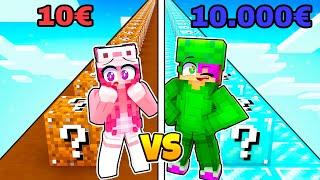 1€ ARMER Lucky Block VS. 10.000€ REICHER Lucky Block Battle in Minecraft!