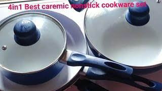 Ceramic Nonstick Cookware set/4in1 Ceramic nonstick cookware/ best nonstick cookware set/ceramic