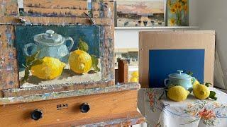 Lemons & French Pot Still Life Painting Demonstration