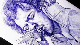 Drawing Andy Works | How to Draw andy works Step by Step Ballpoint Pen Drawing | Tutorial