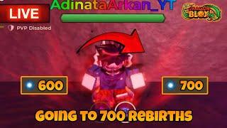 LIVE - Going to 700 Rebirths (Day 7) | Dragon Blox Roblox