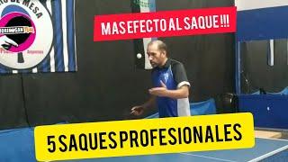 COMO SACAR EN TENIS DE MESA 5 efectos | EFECTOS BÁSICOS #pingpong #tenisdemesa #tutorial