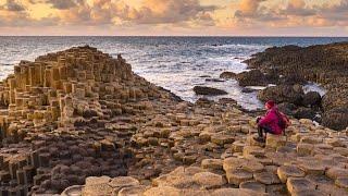 Exploring The Giant Causeway, World Heritage Site. Northern Ireland UK 