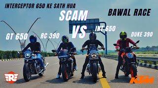 Royal Enfield Continental GT 650 Vs Ktm RC 390 Vs Ktm Duke 390 Vs Interceptor 650 | Faad Ke Rakh Di